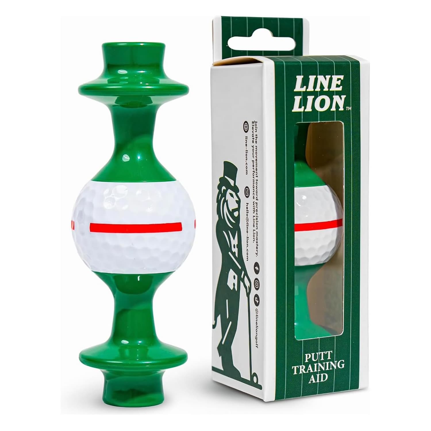 Line Lion putting trainer with its retail box